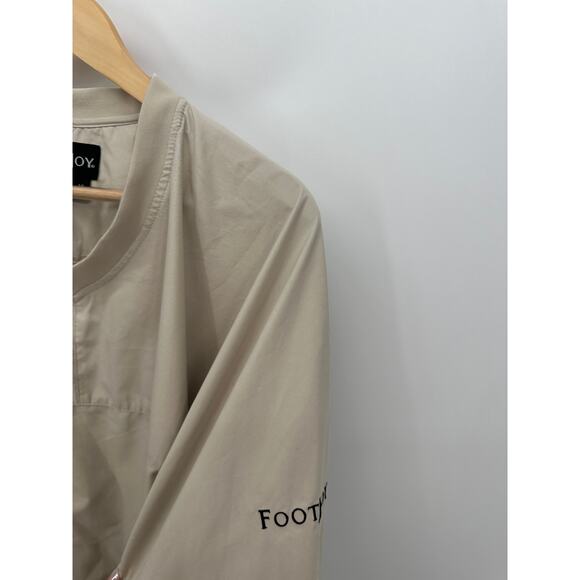 Footjoy Mens Pullover Windbreaker Size XL Tan Pockets Golf Casual Lightweight - Picture 6 of 10